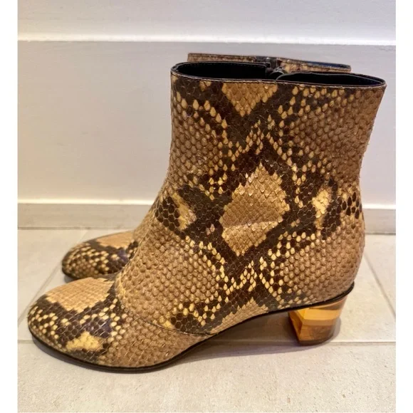 Dries Van Noten Snakeskin Ankle Boots size 37.5 - Picture 3 of 8